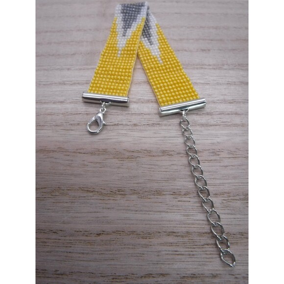 Loom Beaded Bracelet Yellow - Picture 2 of 4